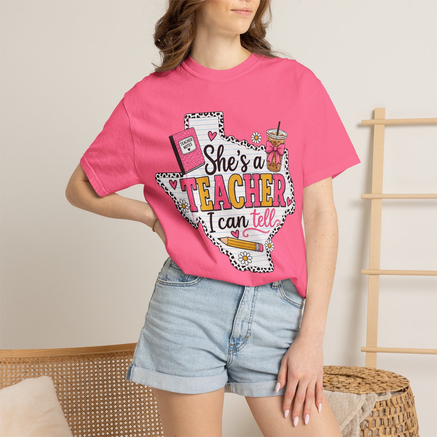 "She's a Teacher I Can Tell" Texas Design 1
