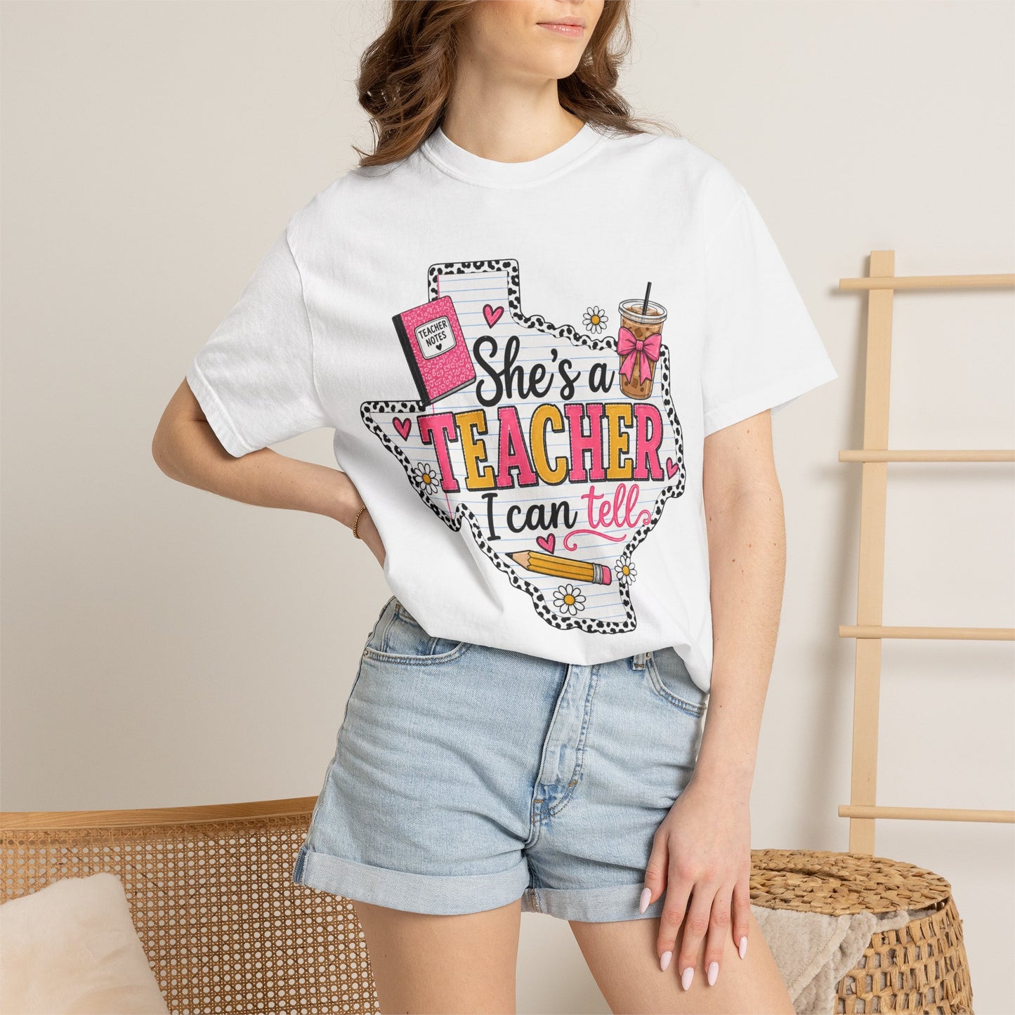 "She's a Teacher I Can Tell" Texas Design 1