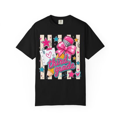 Third Grade Pencil & Microphone T-Shirt