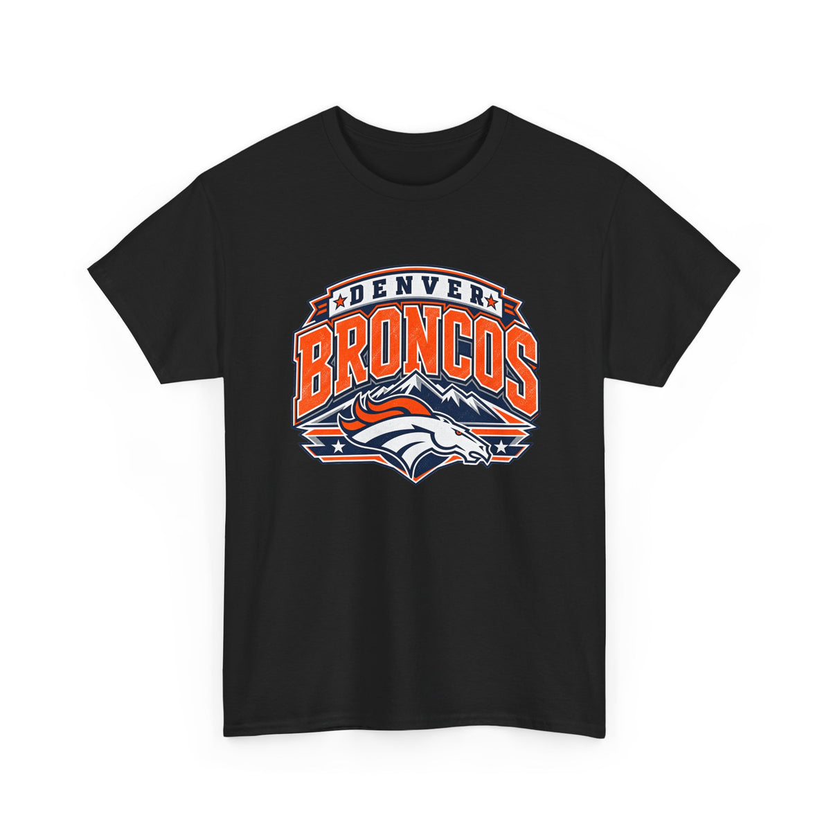 Denver Broncos-Retro Mountain Football Tee