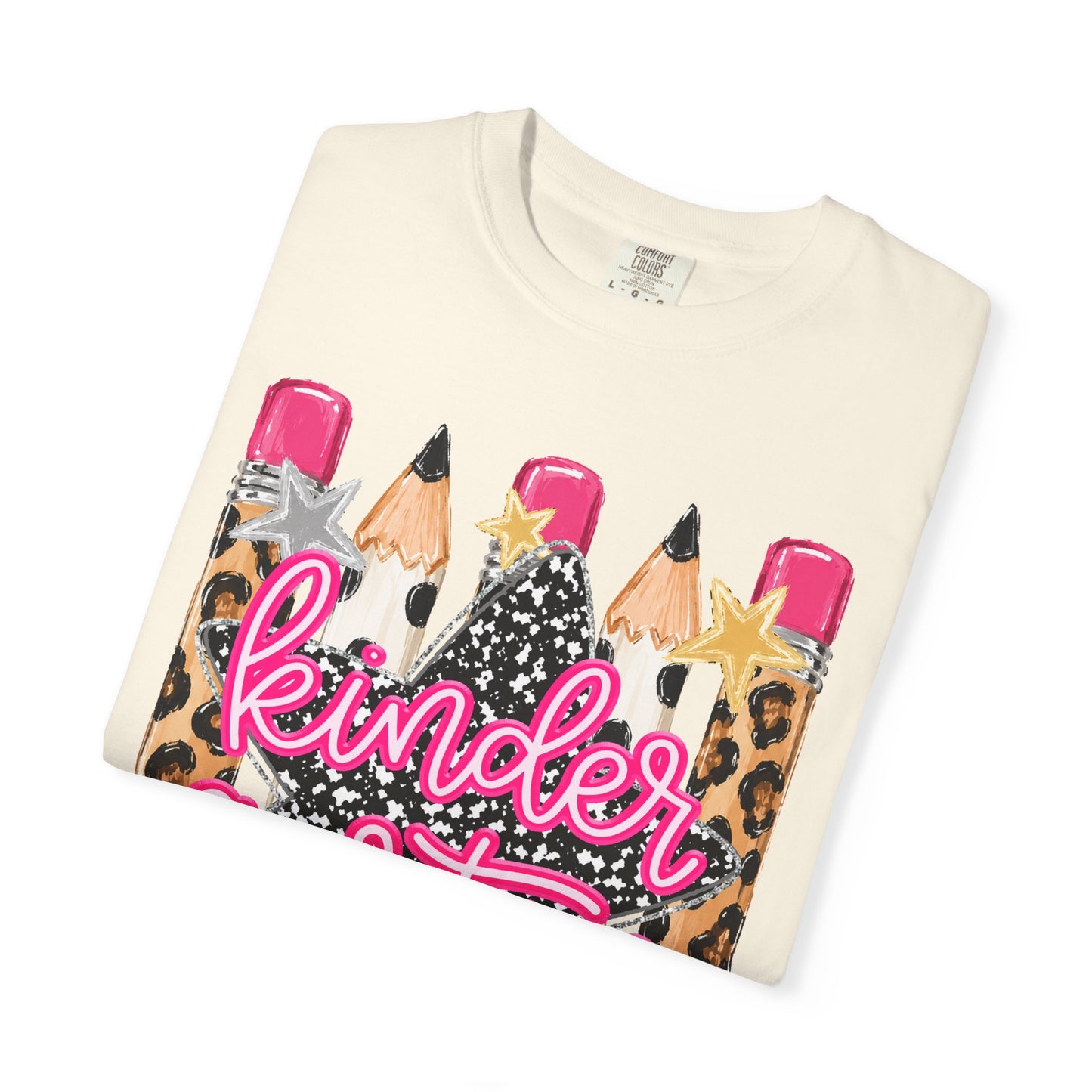 Kindergarten Leopard Pencil T-Shirt — Cute Back-to-School Tee for Teachers & Kids