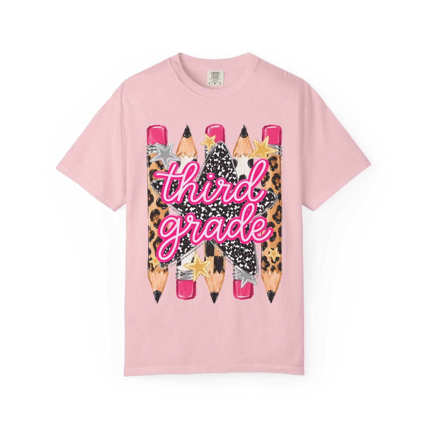 Third Grade Leopard Pencil T-Shirt