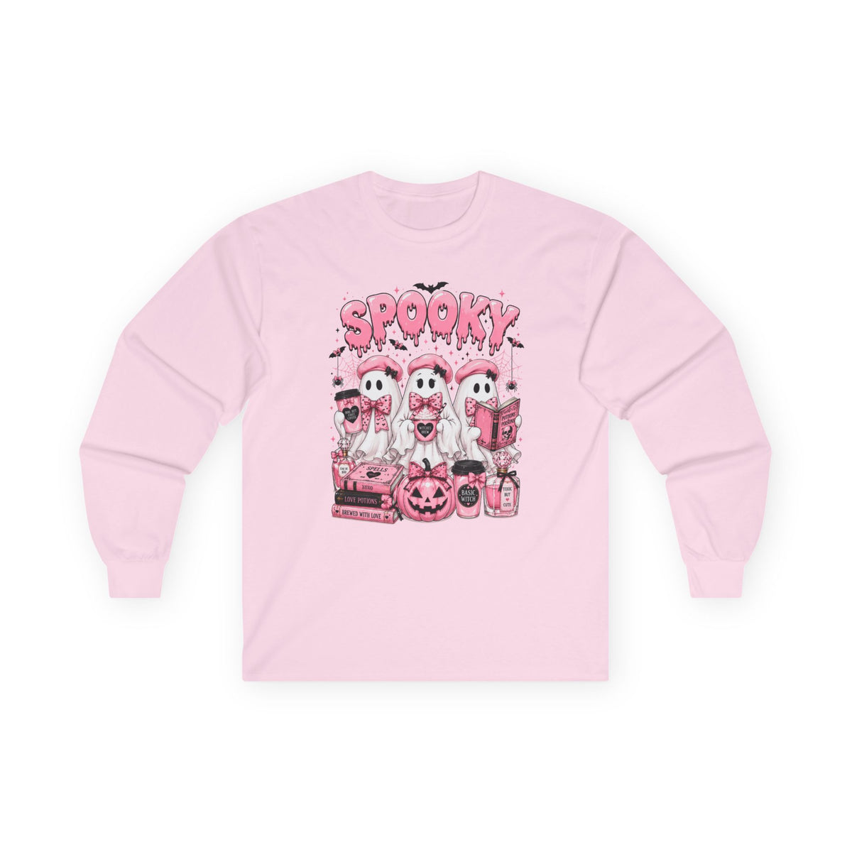 Spooky Kawaii Ghosts Long Sleeve Tee
