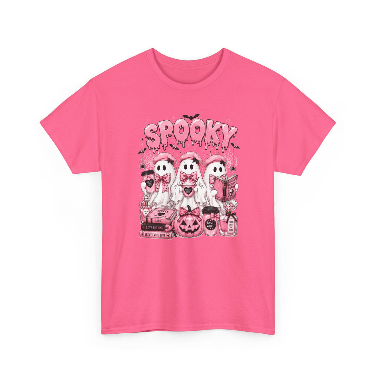 Spooky Pink Ghosts Halloween T-Shirt