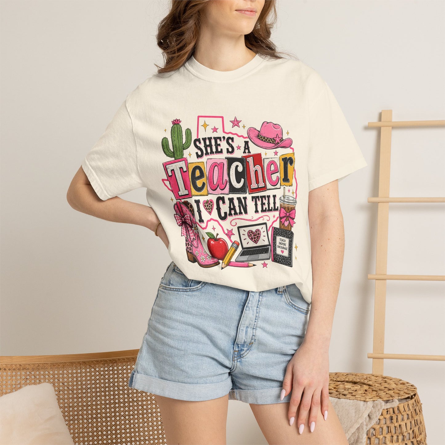 "She's a Teacher I Can Tell" Texas Design 2