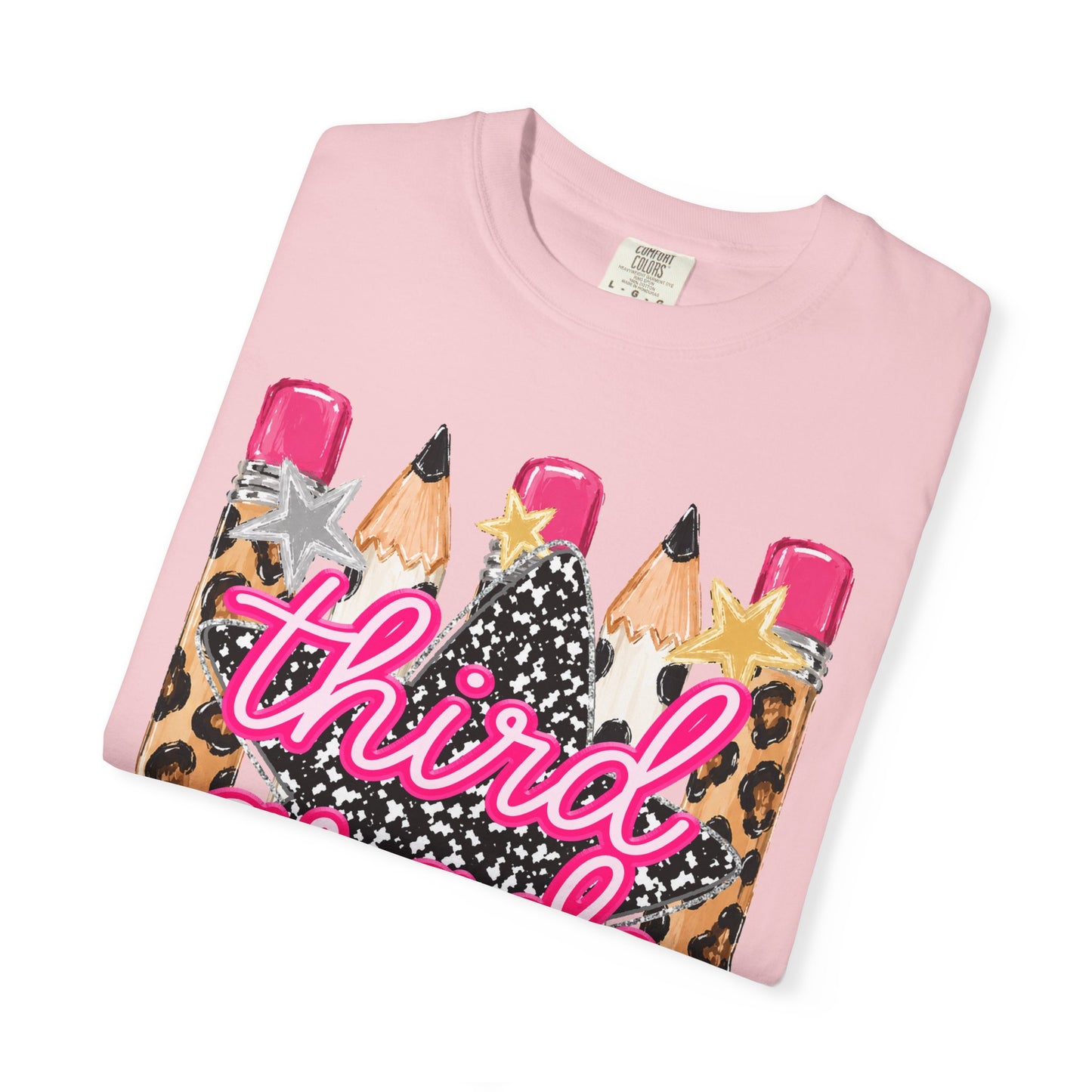 Third Grade Leopard Pencil T-Shirt