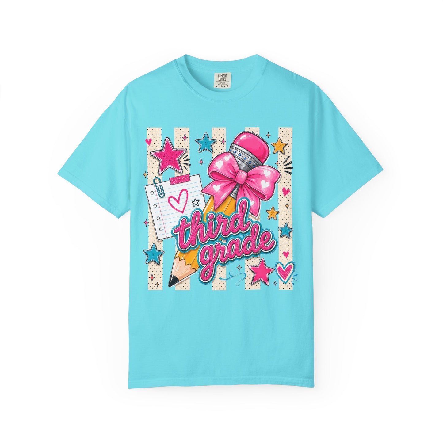 Third Grade Pencil & Microphone T-Shirt