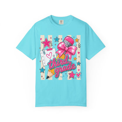 Third Grade Pencil & Microphone T-Shirt