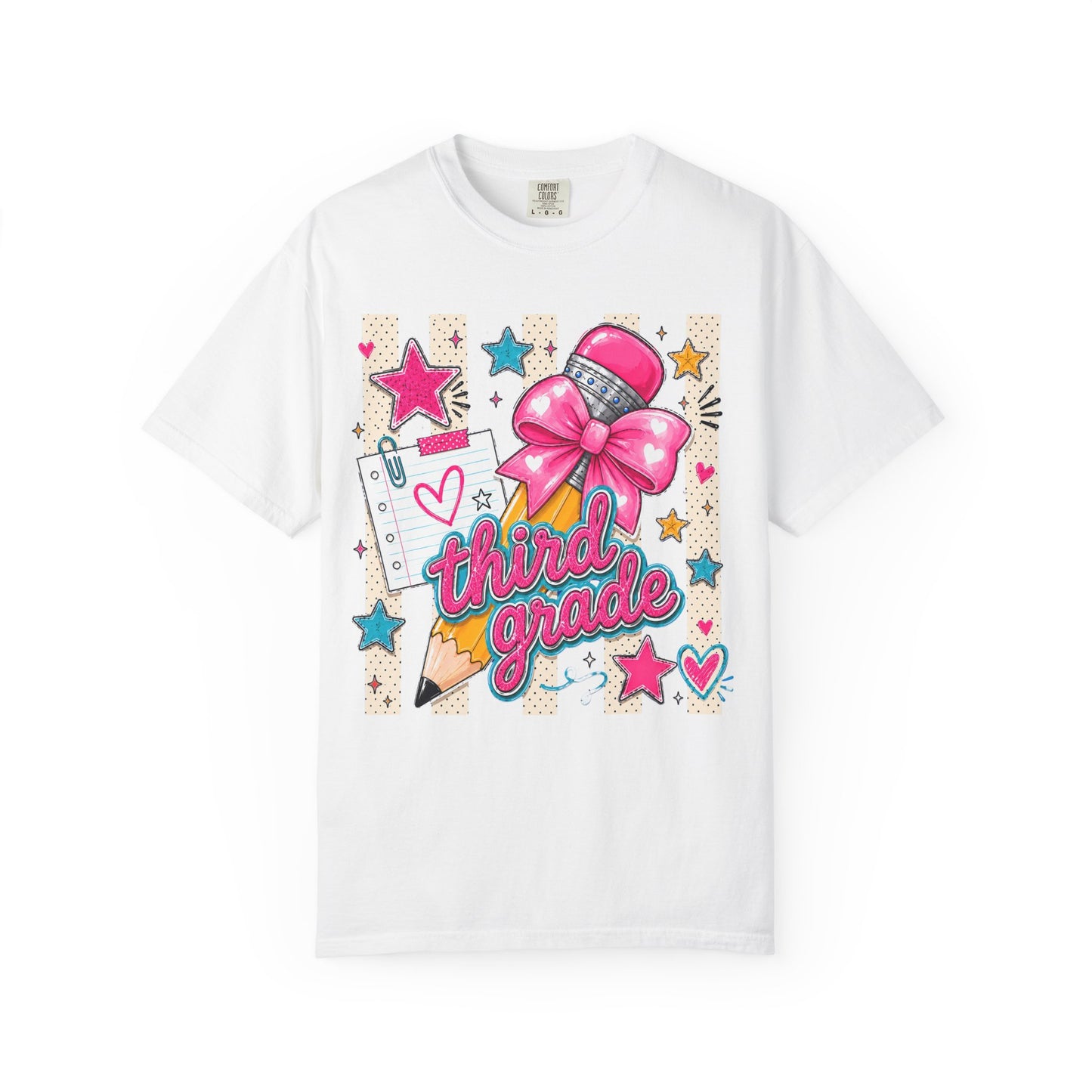 Third Grade Pencil & Microphone T-Shirt