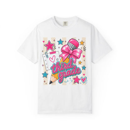 Third Grade Pencil & Microphone T-Shirt