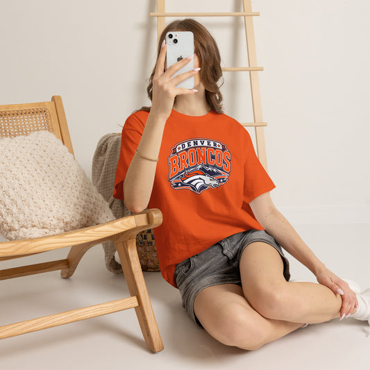 Denver Broncos-Retro Mountain Football Tee