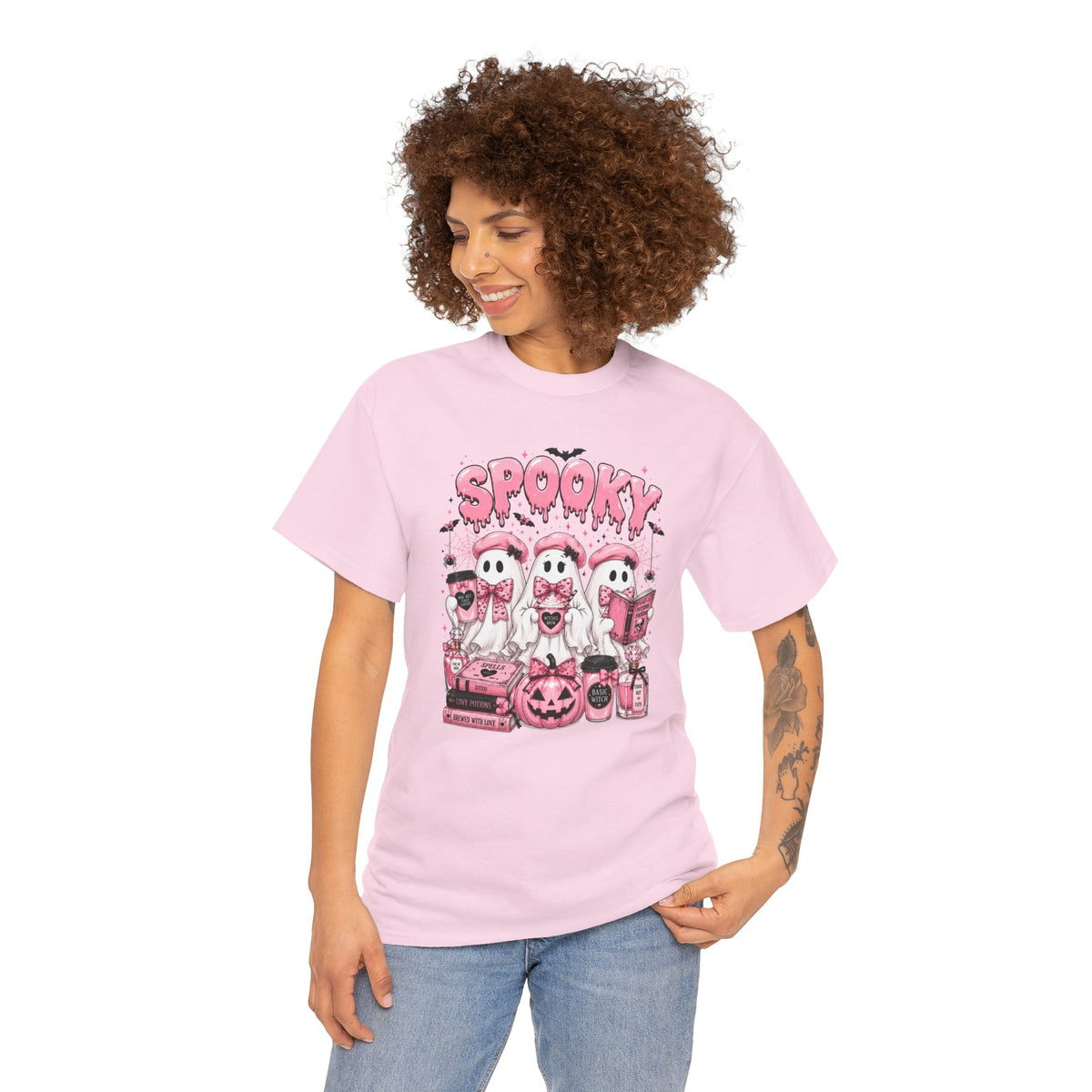 Spooky Pink Ghosts Halloween T-Shirt