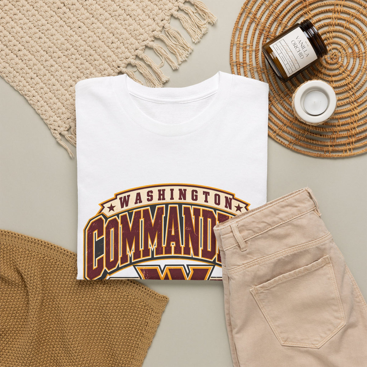 Washington Commanders — Retro W Football Tee