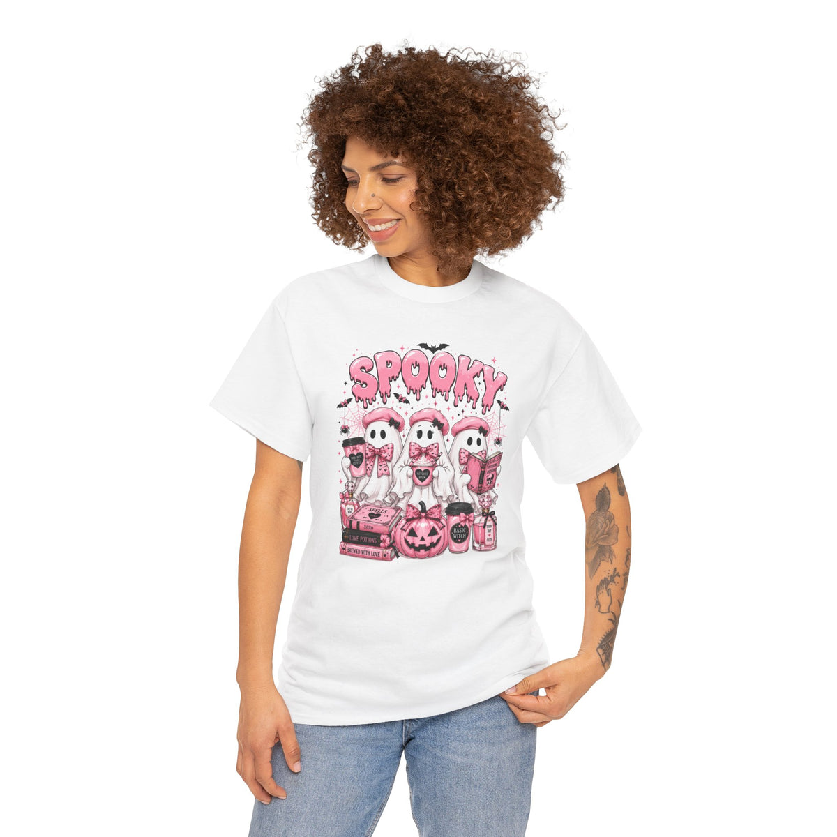 Spooky Pink Ghosts Halloween T-Shirt