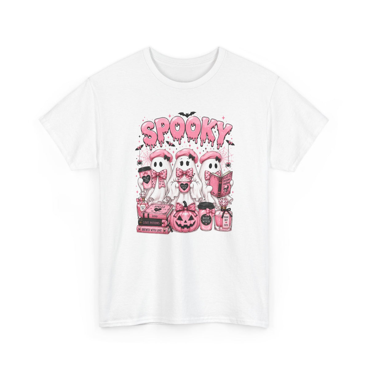 Spooky Pink Ghosts Halloween T-Shirt