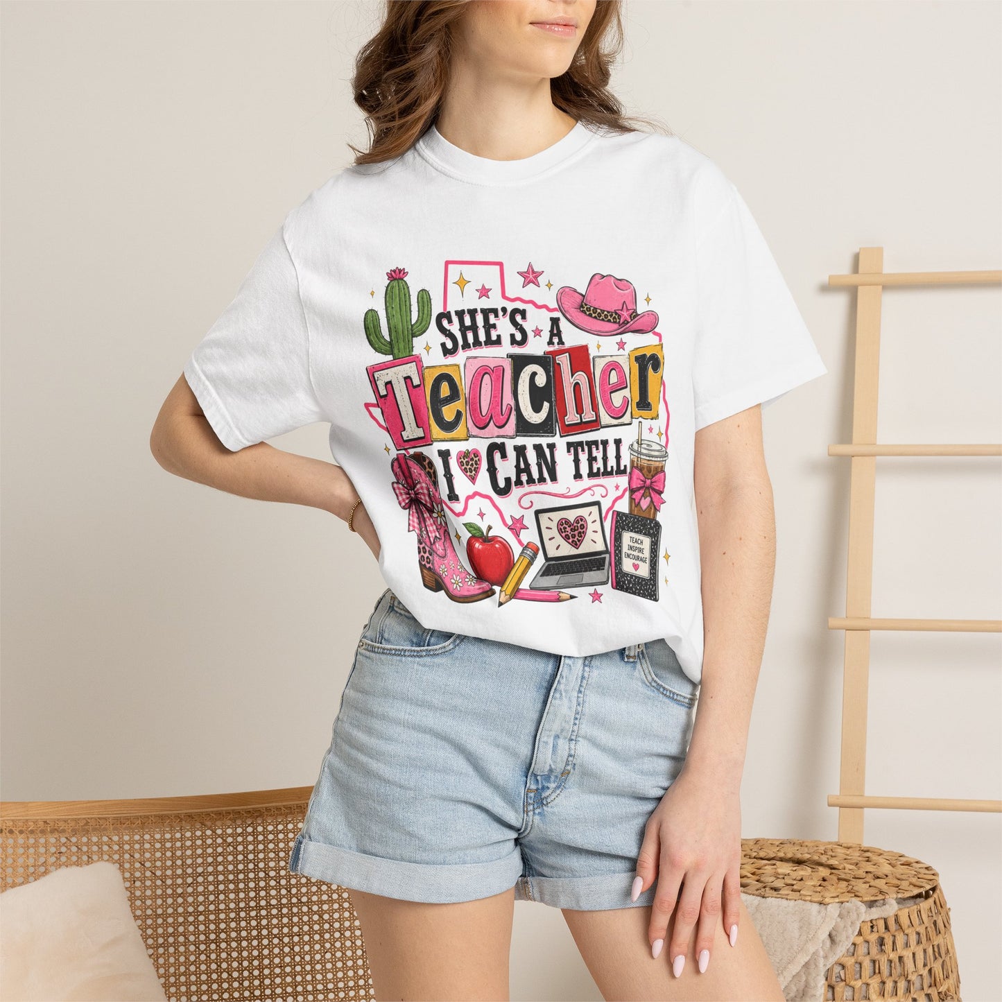 "She's a Teacher I Can Tell" Texas Design 2