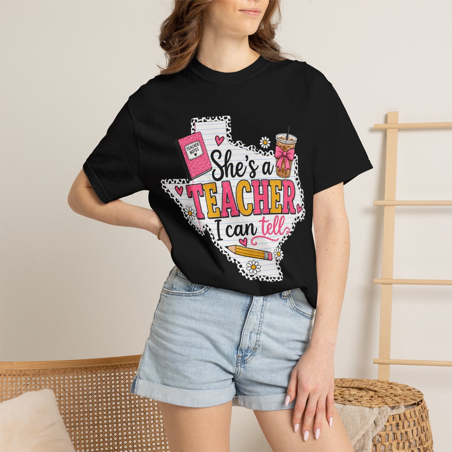 "She's a Teacher I Can Tell" Texas Design 1